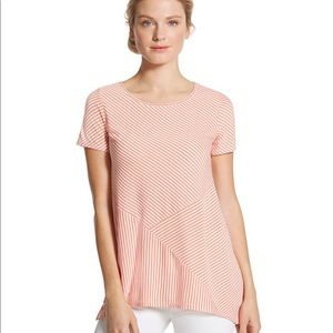 NWT Chicos Exciting Stripe Sharkbite Tee